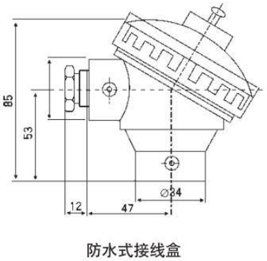 工業用熱電偶防水式接線盒圖